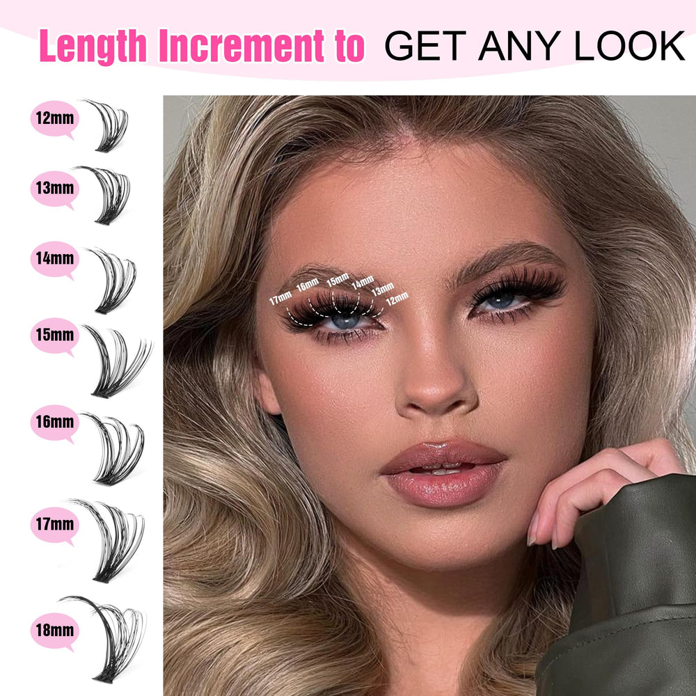 Pawotence Cluster lashes 12-18mm for customizable volume