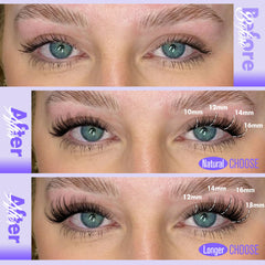 Pawotence Kira 12mm clusters for soft volume and gentle lift.