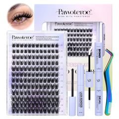 Pawotence Kira lash clusters kit 144pcs for versatile 10–18mm looks.