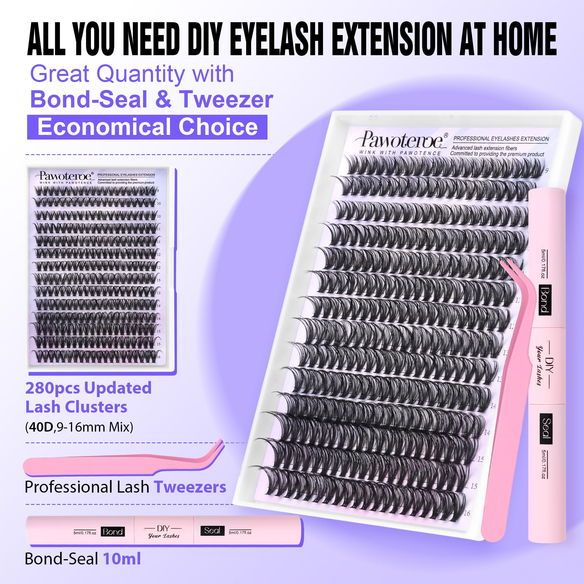 Pawotence lash bond and seal provides longer hold for extensions