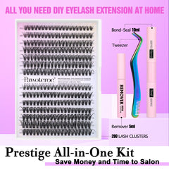 Pawotence lash bond and seal for secure adhesion and longer wear.