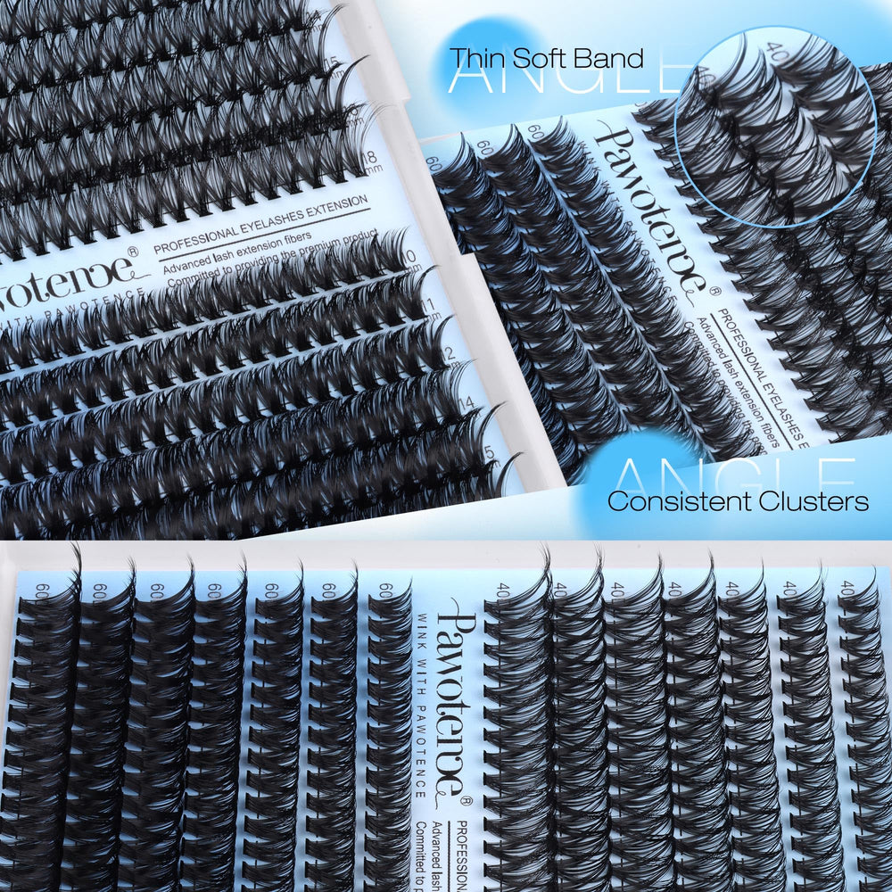 Pawotence natural look cluster lashes create a seamless everyday enhancement.