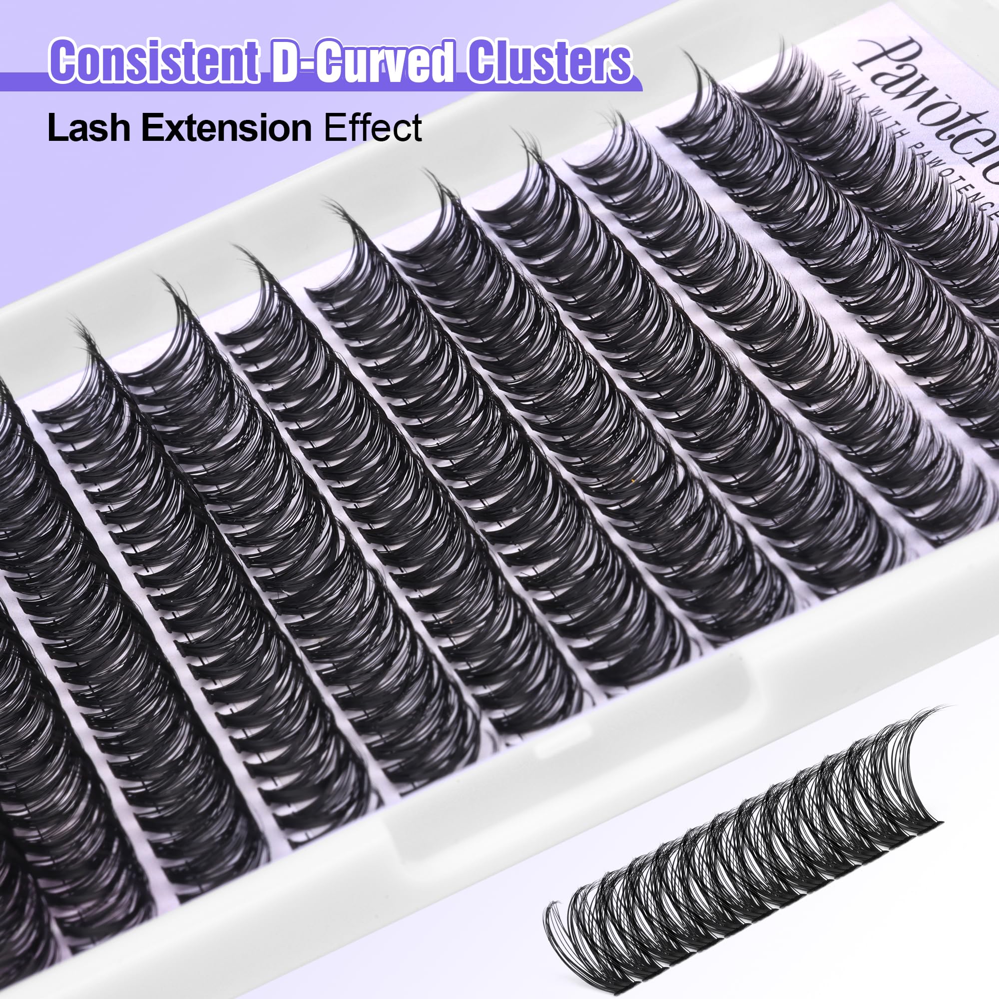Pawotence lash tweezers help steady cluster placement
