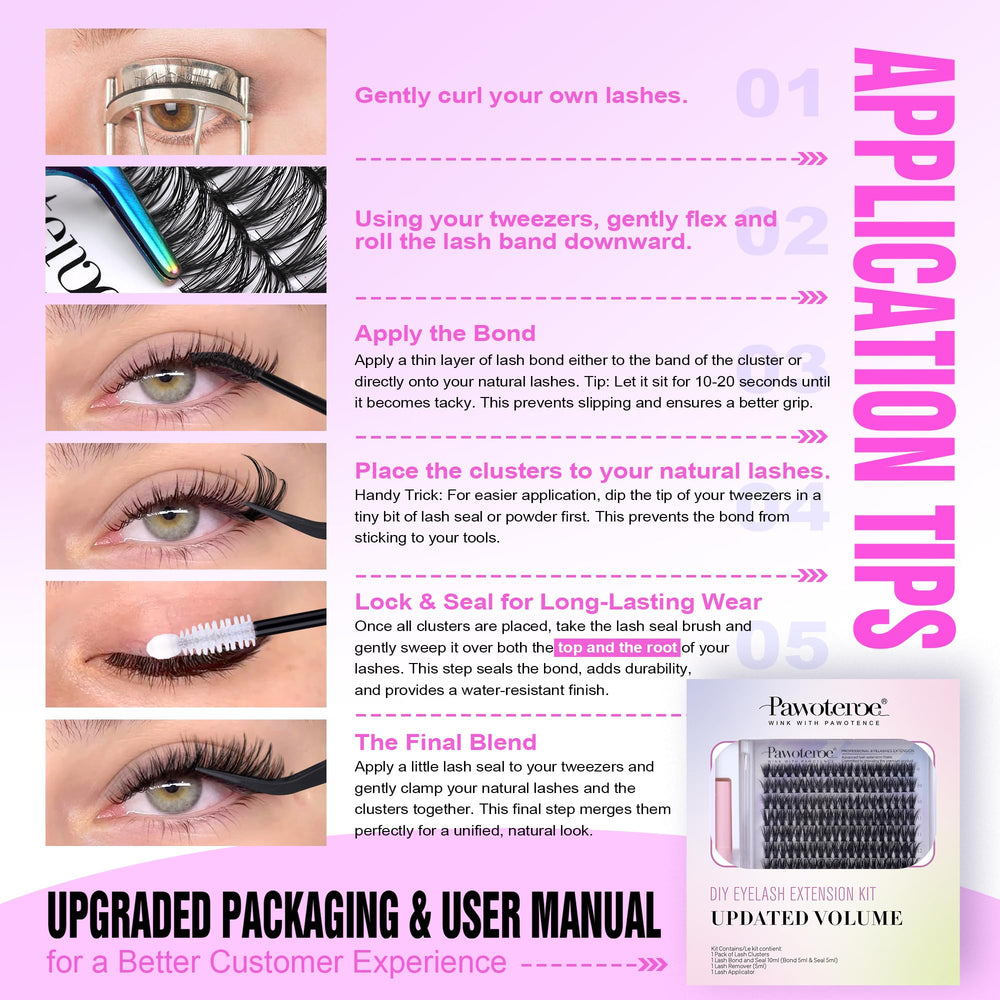 Pawotence varying-length lashes enable versatile look options.