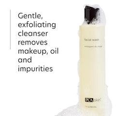 PCA SKIN Gentle Foaming Face Wash creates a rich lather for a clean, hydrated start.