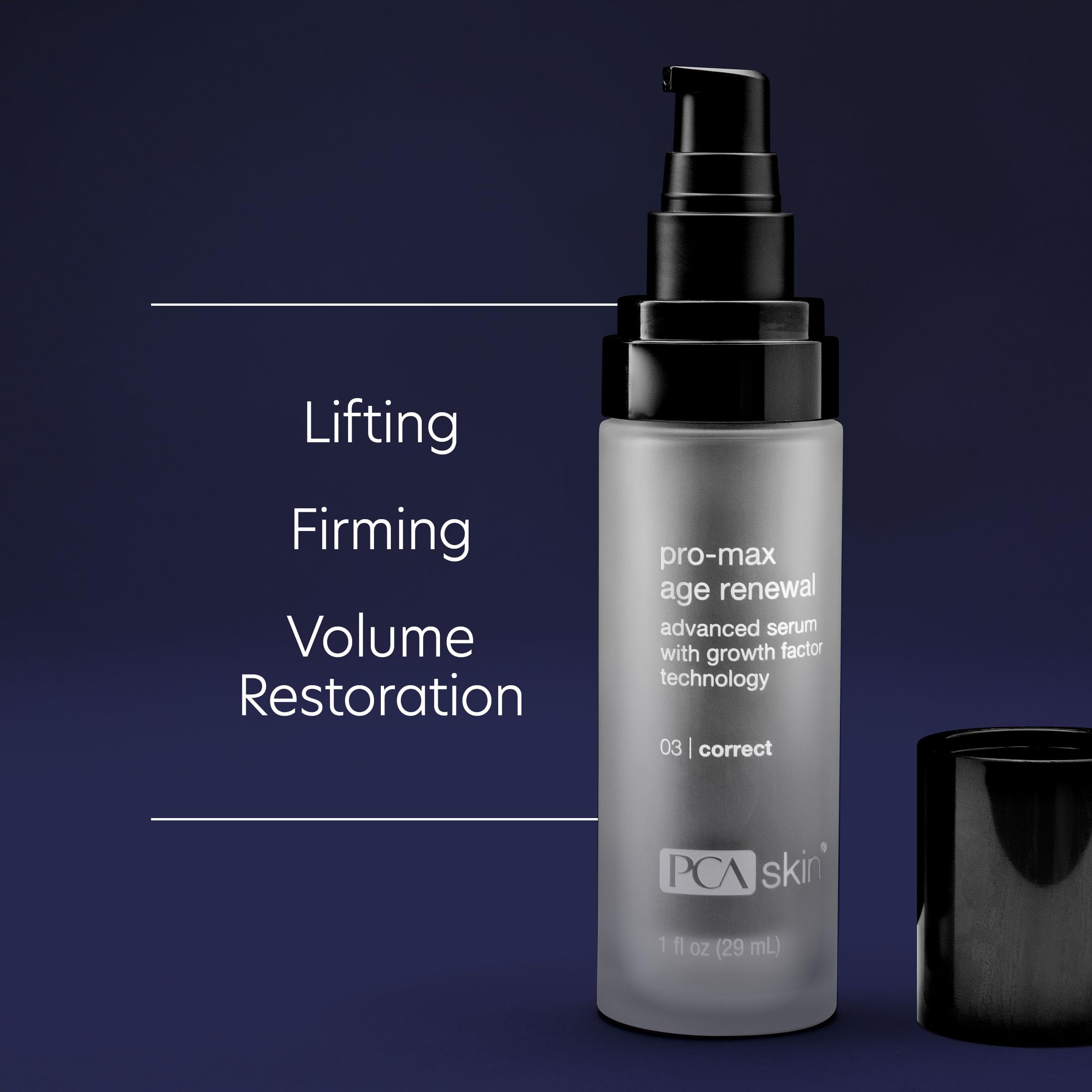 PCA SKIN Pro Max age renewal packaging box signals premium skincare