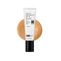 PCA Skin Sheer Tinted Sunscreen bottle provides lightweight UV protection.