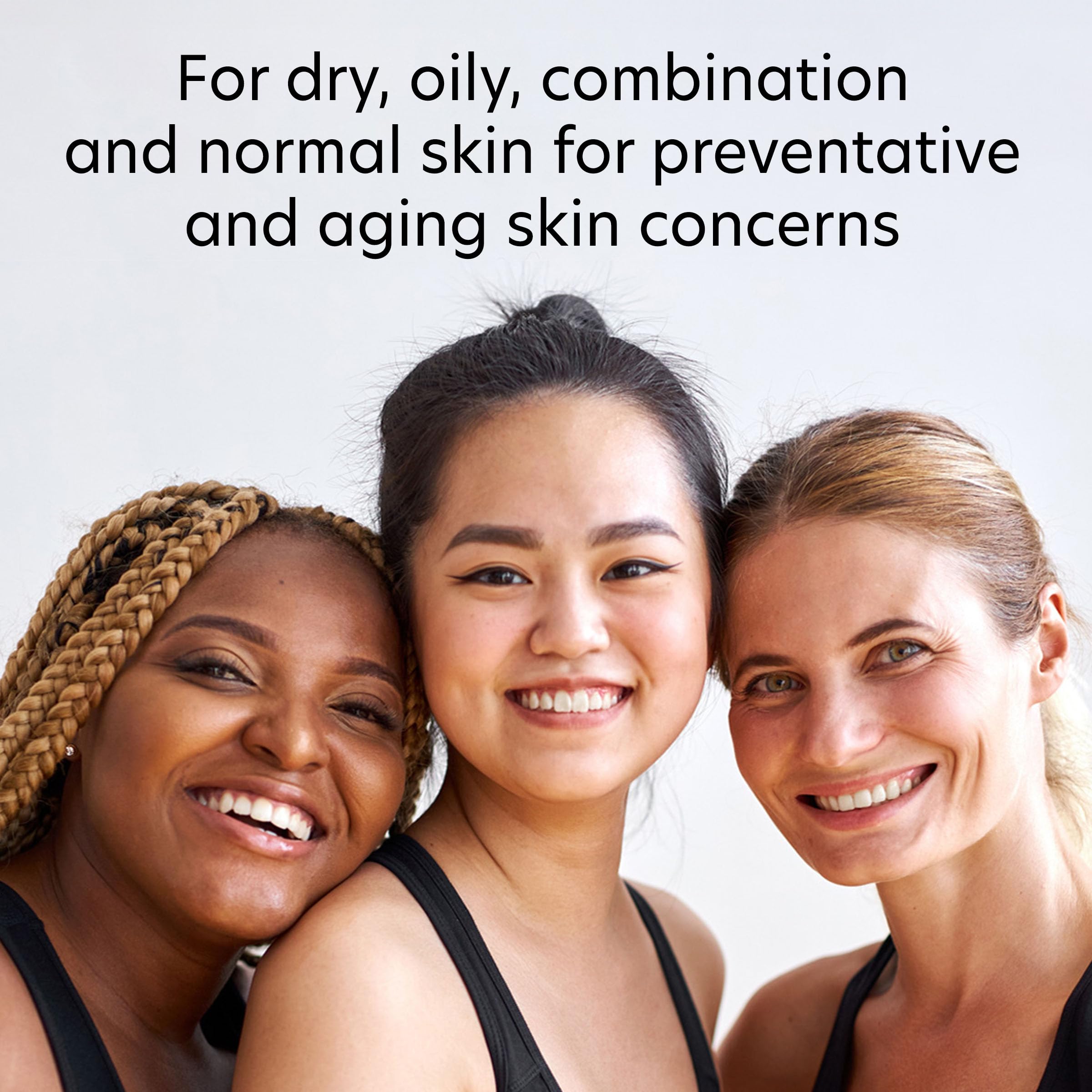 Close-up of toner applying on skin for a brighter, softer look.