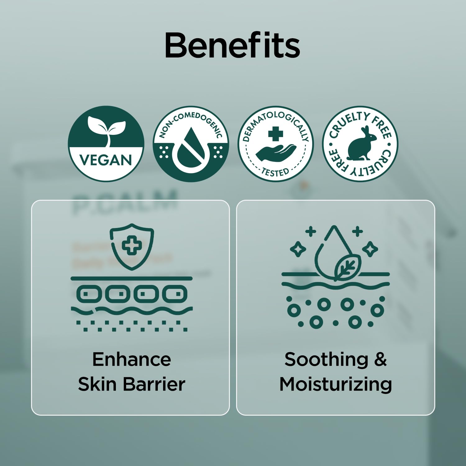 P.CALM Barrier Cycle Sheet Mask Lyocell fabric close-up highlighting breathability.