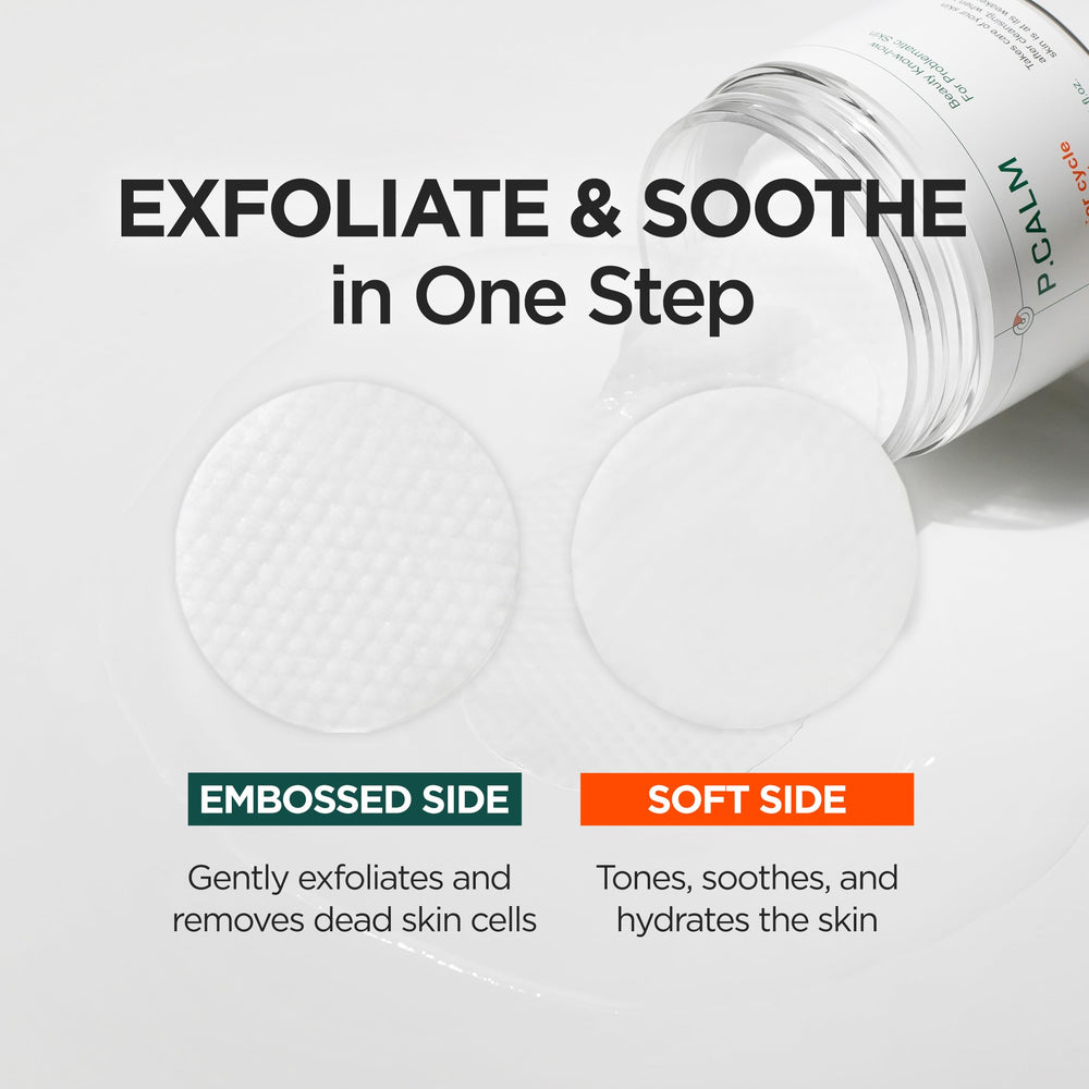 P.CALM Barrier Cycle Toner Pad for sensitive skin reduces redness without irritation.