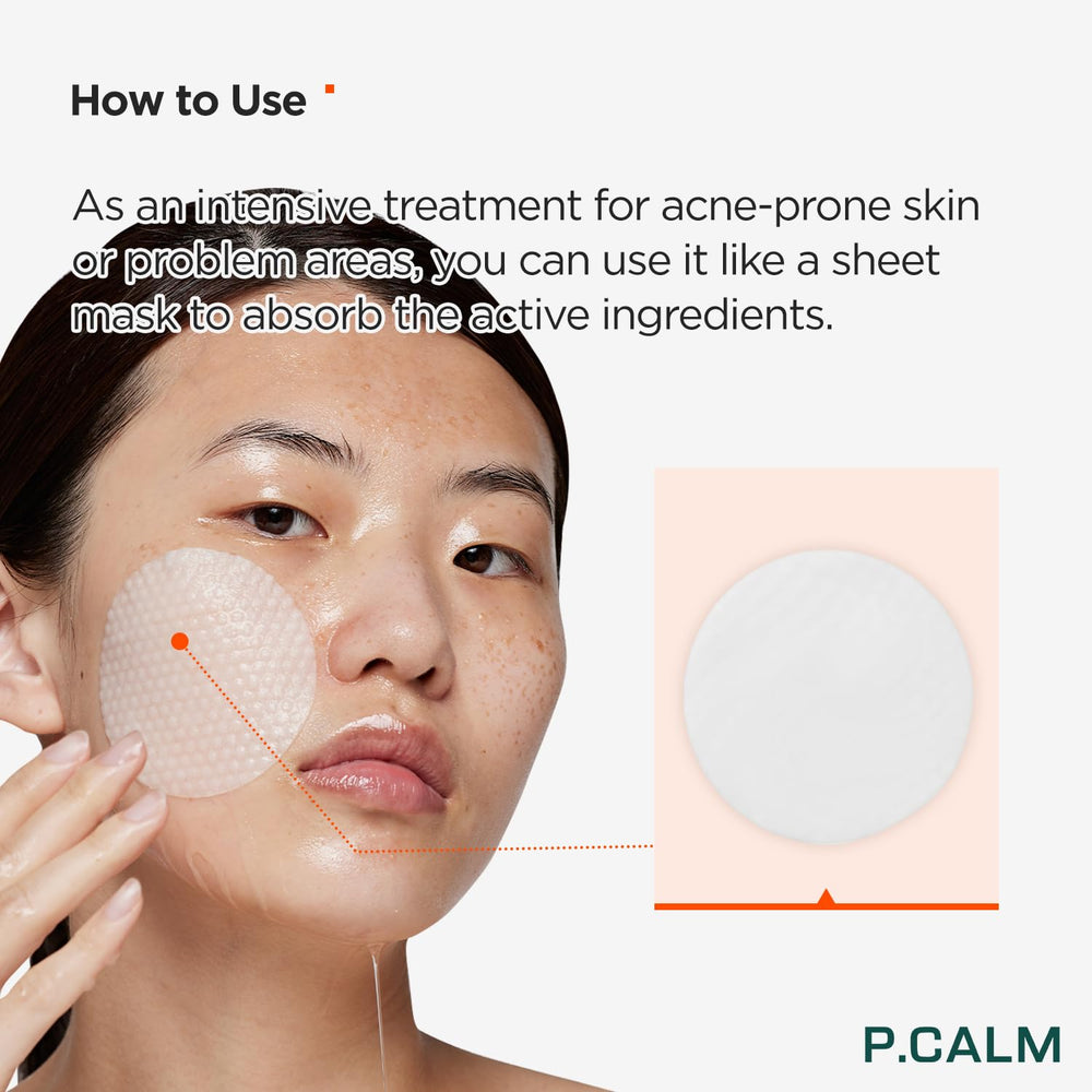 P.CALM Barrier Cycle Toner Pad vegan formula emphasizes gentle care.