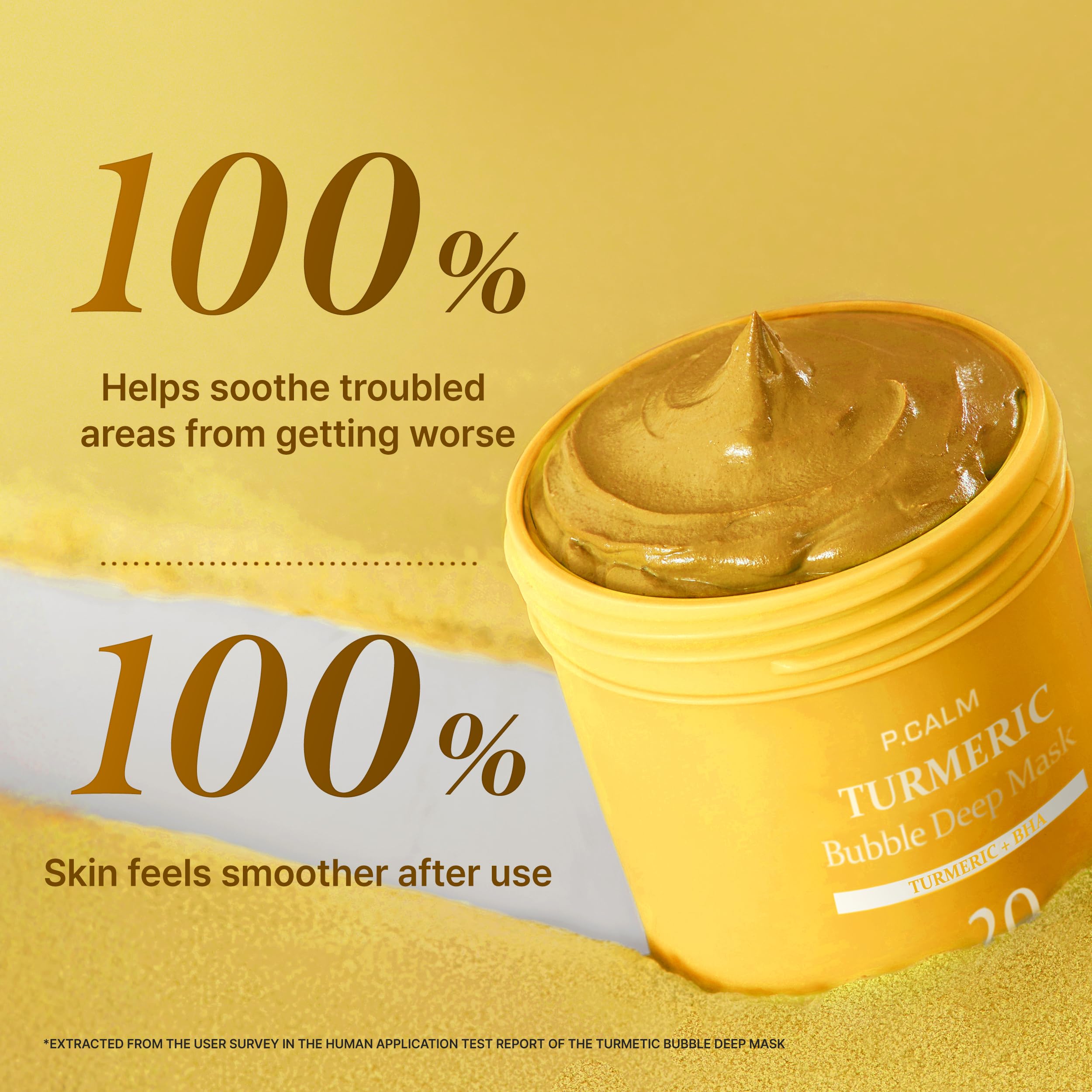P.CALM clay-to-bubbles transformation offers a spa-like home treatment.