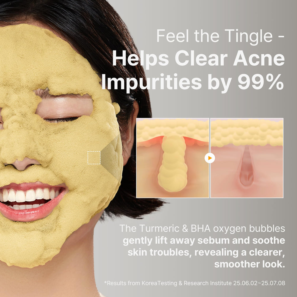P.CALM Even-tone glow hints at a smoother complexion.