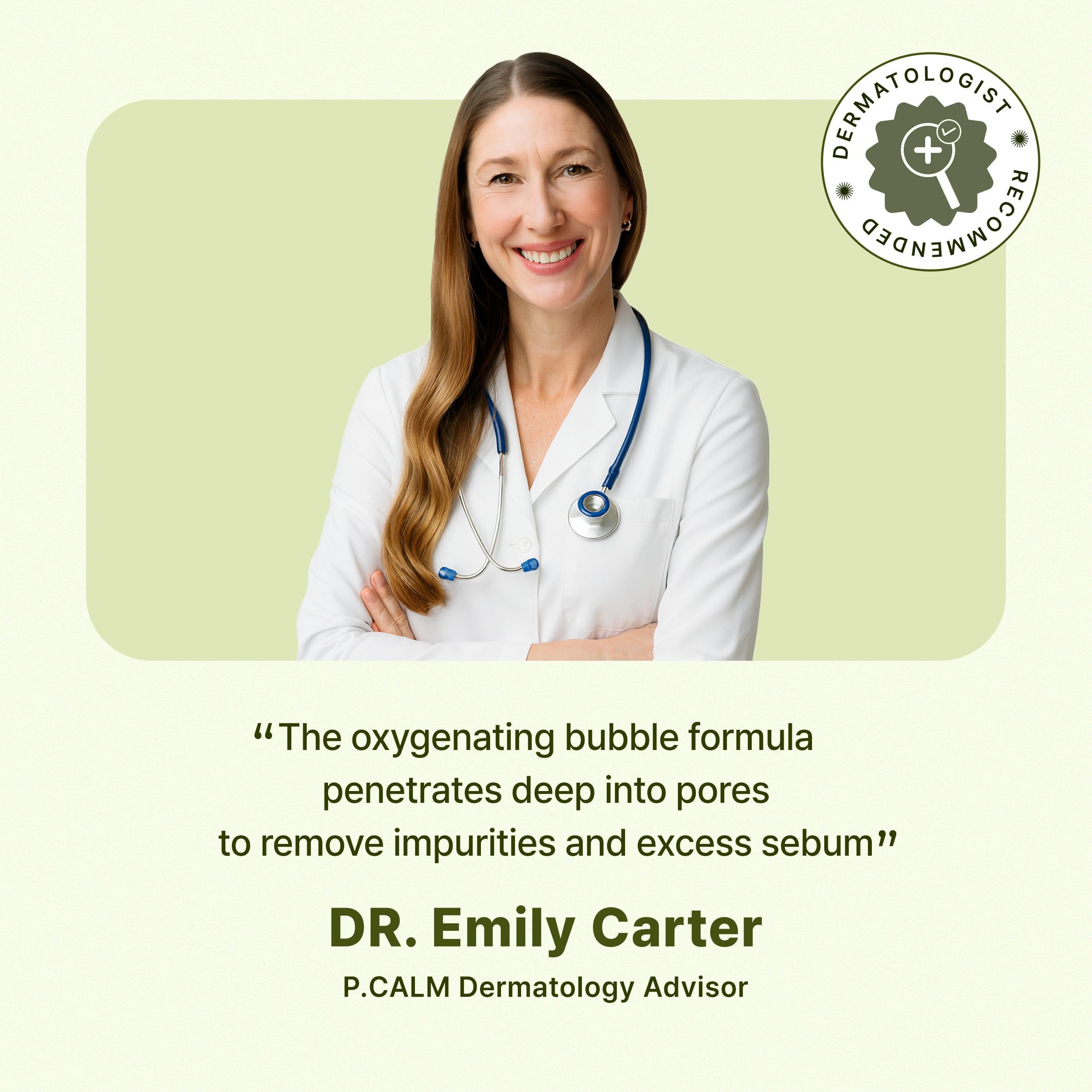 Gentle, skin-friendly PCALM formula suitable for sensitive skin types.