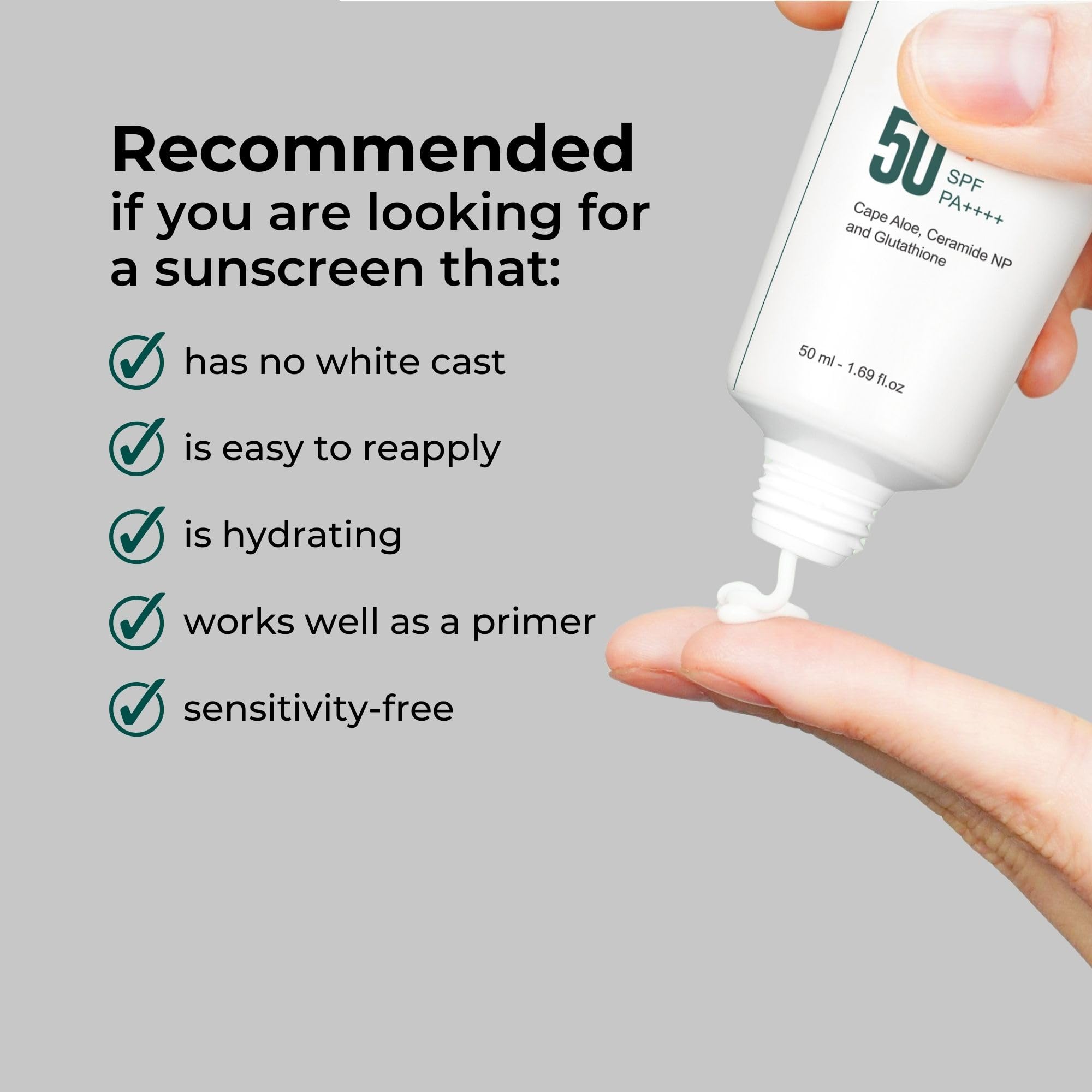 P.CALM Water Barrier highlights cape aloe and ceramide NP.