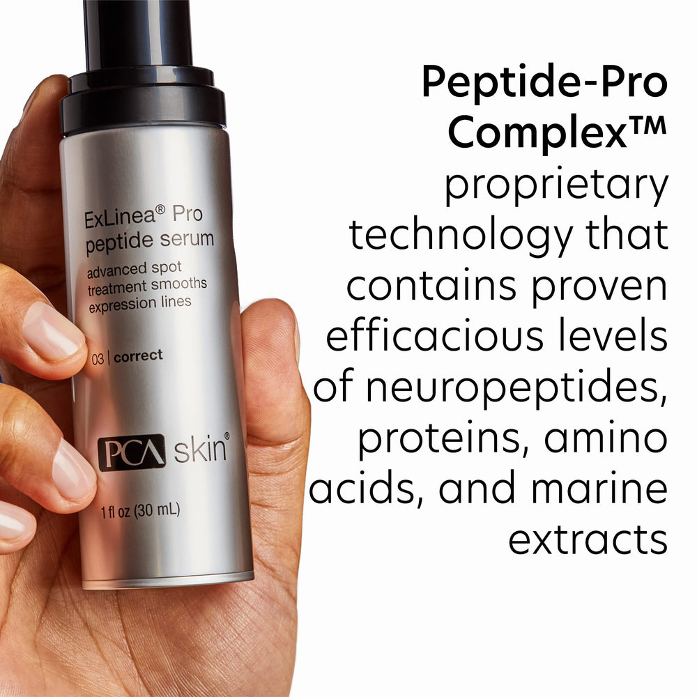 PCA SKIN ExLinea Pro Peptide Serum mouth area application for firmer contours
