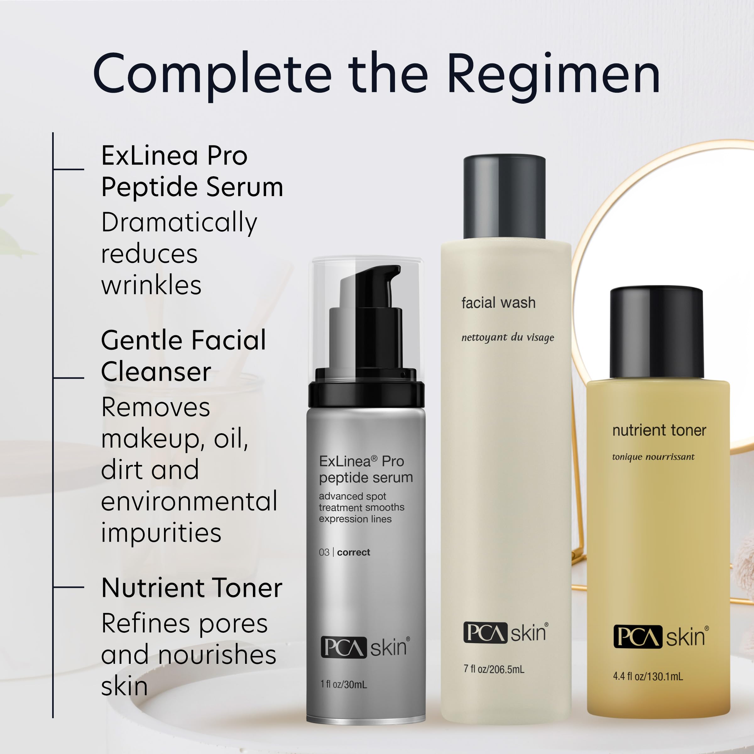 PCA SKIN ExLinea Pro Peptide Serum wrinkle area focus with depth improvement