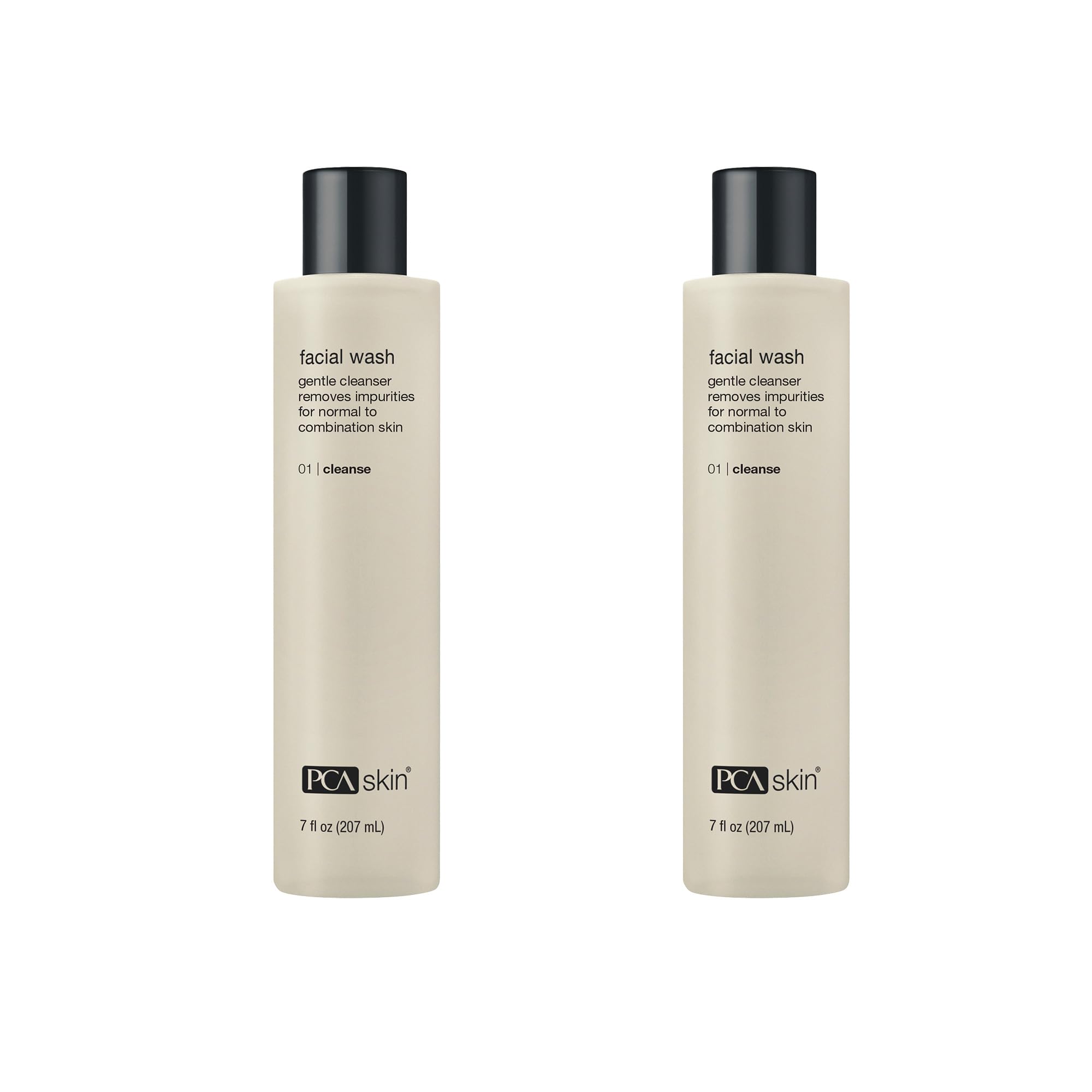 PCA SKIN Gentle Foaming Face Wash bottle front view for a hydrating daily cleanse.