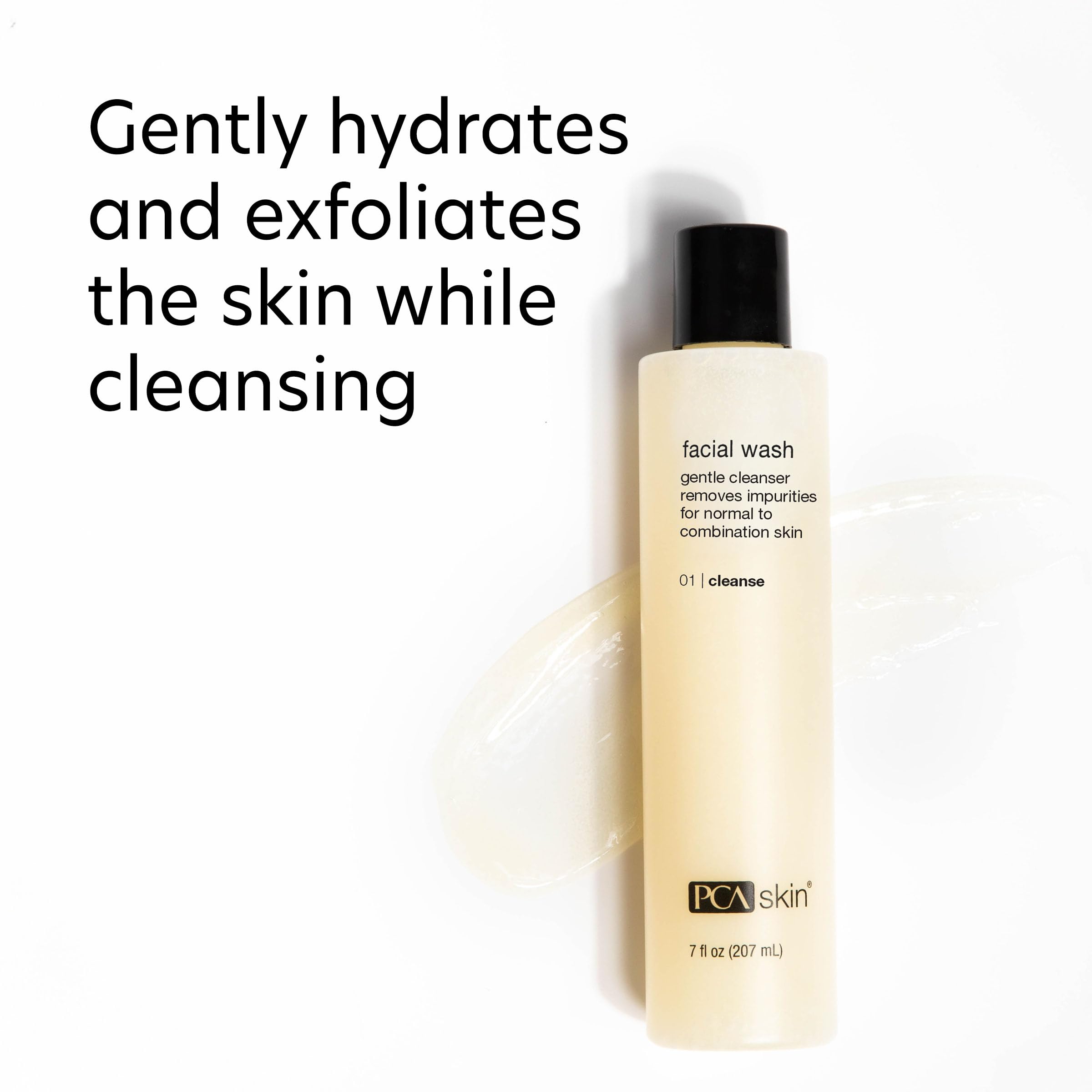 PCA SKIN Gentle Foaming Face Wash foam on hand demonstrating gentle cleansing.