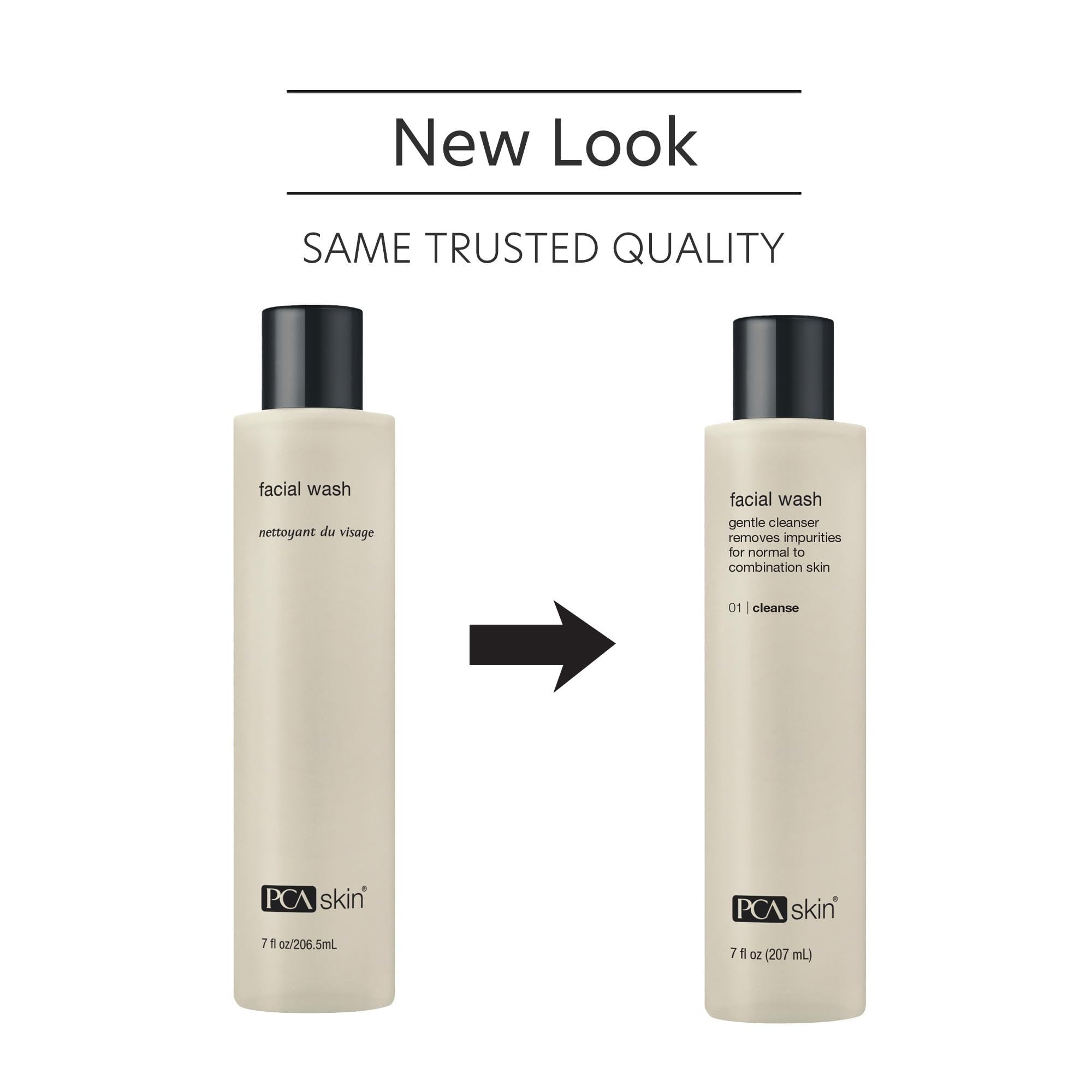 PCA SKIN Gentle Foaming Face Wash label close-up highlighting premium hydration.