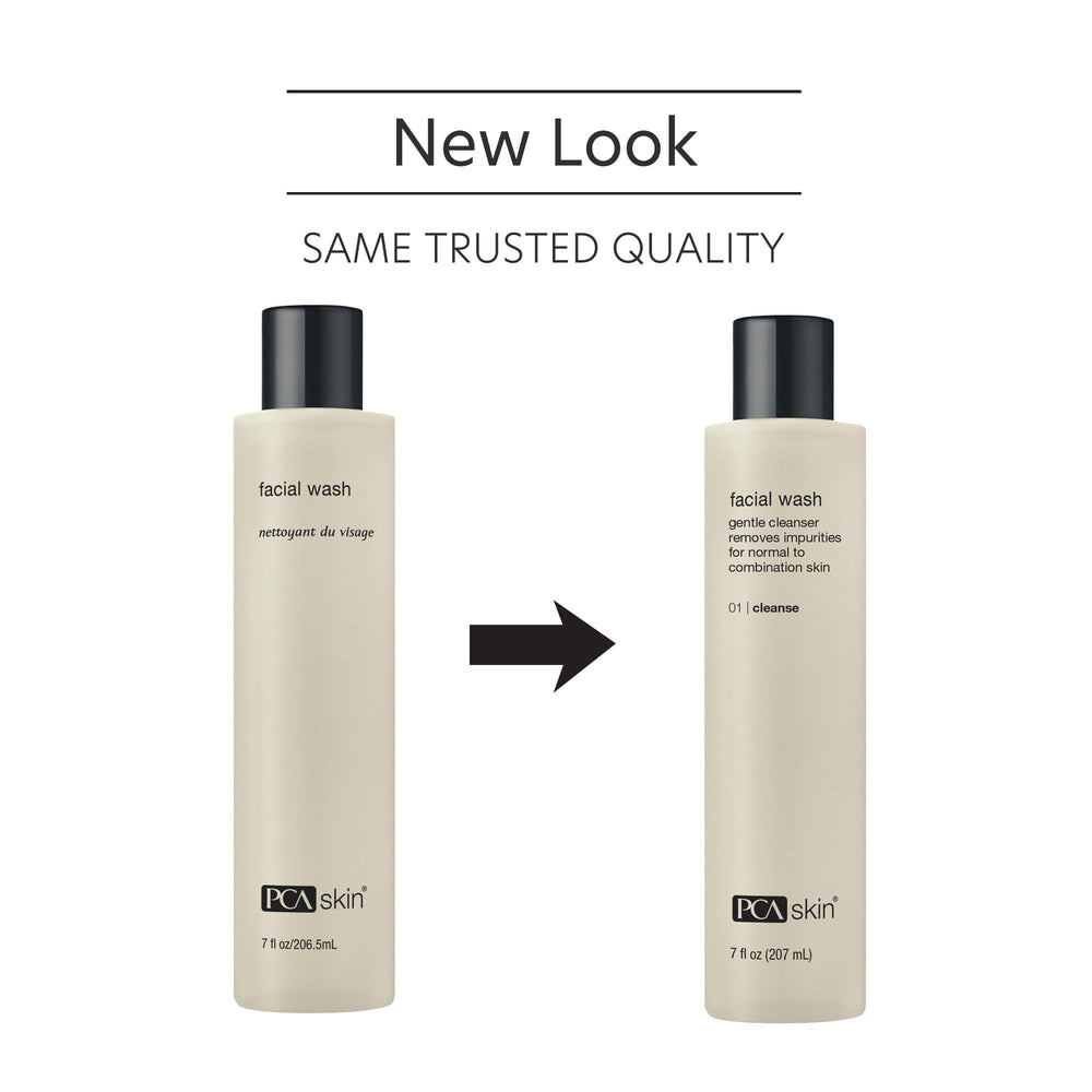 PCA SKIN Gentle Foaming Face Wash label close-up highlighting premium hydration.
