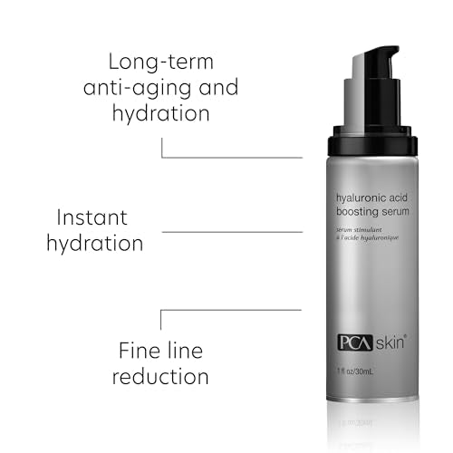 PCA SKIN Hyaluronic Acid Serum bottle delivering instant surface hydration.