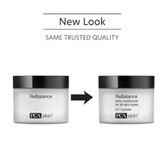 PCA SKIN ReBalance cream texture close-up showing creamy, lightweight hydration.