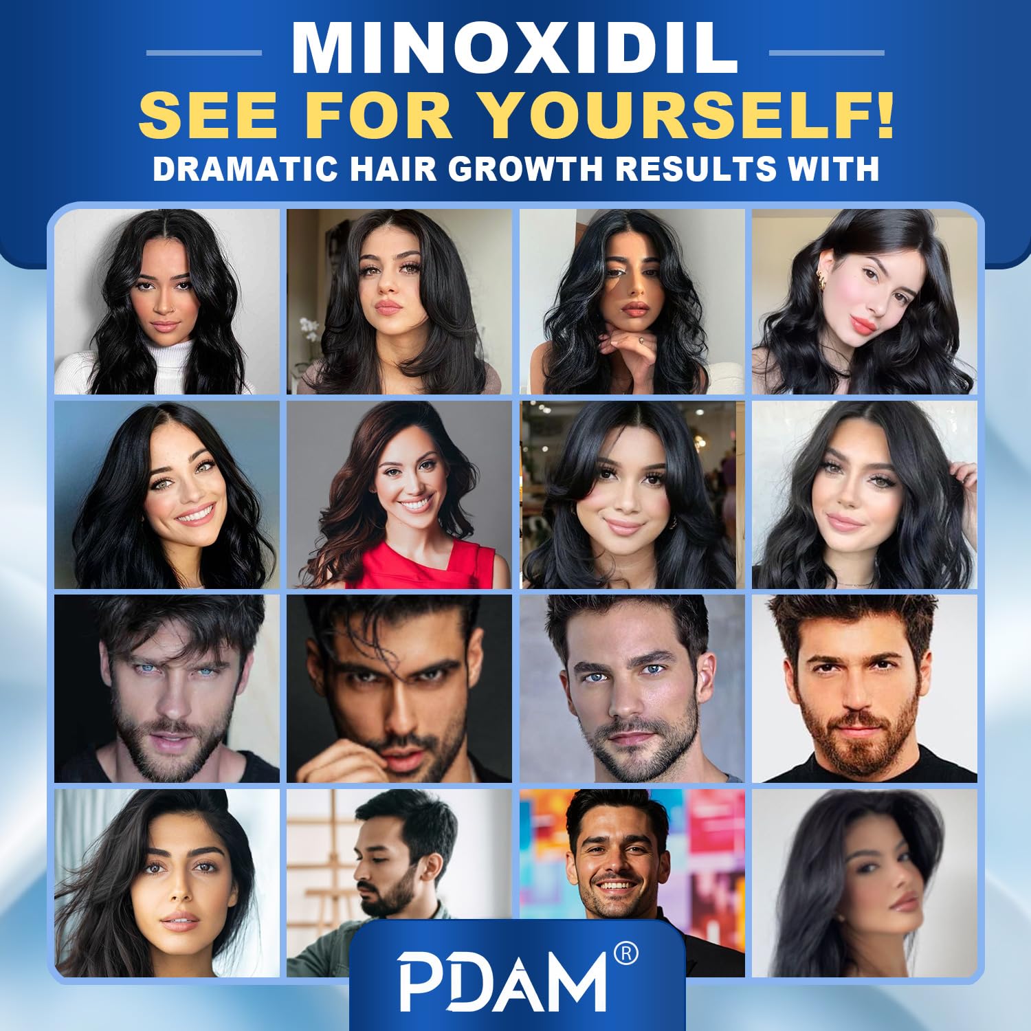 Pdam Minoxidil men usage scene during grooming.