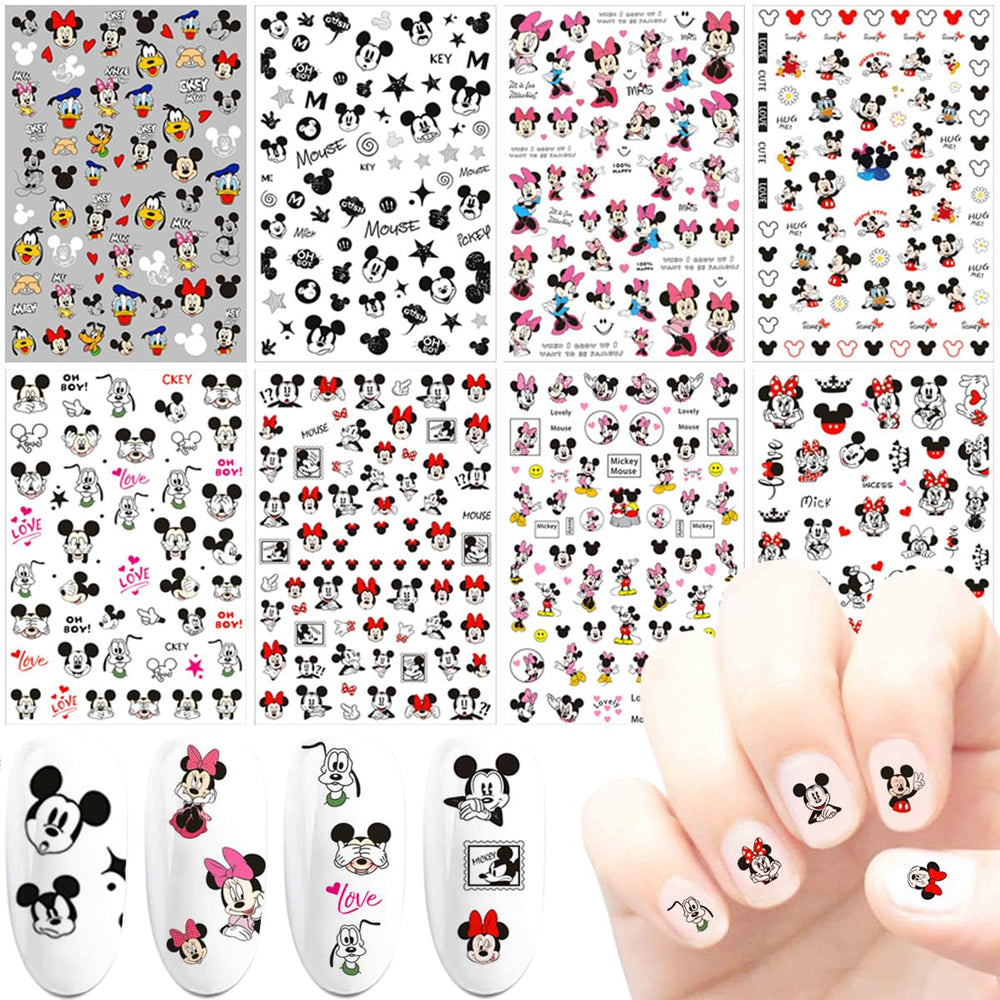 PDFADSK 8pcs nail stickers close-up on nails for quick, party-ready art