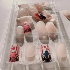 PDFADSK glossy press-on nails with a glossy finish for instant manicure.