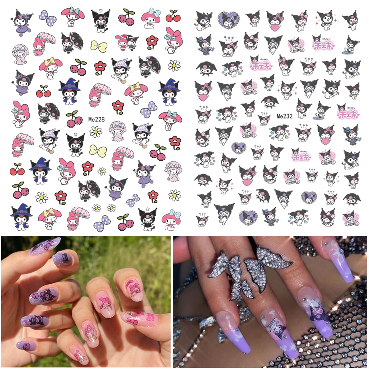 PDFADSK nail art stickers for easy decorating on nails and accessories.