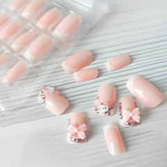 PDFADSK pink bow charms on nails offer playful, eye-catching detail