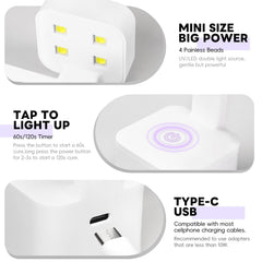PEACECOLOR UV nail lamp offering two timer modes for flexible curing