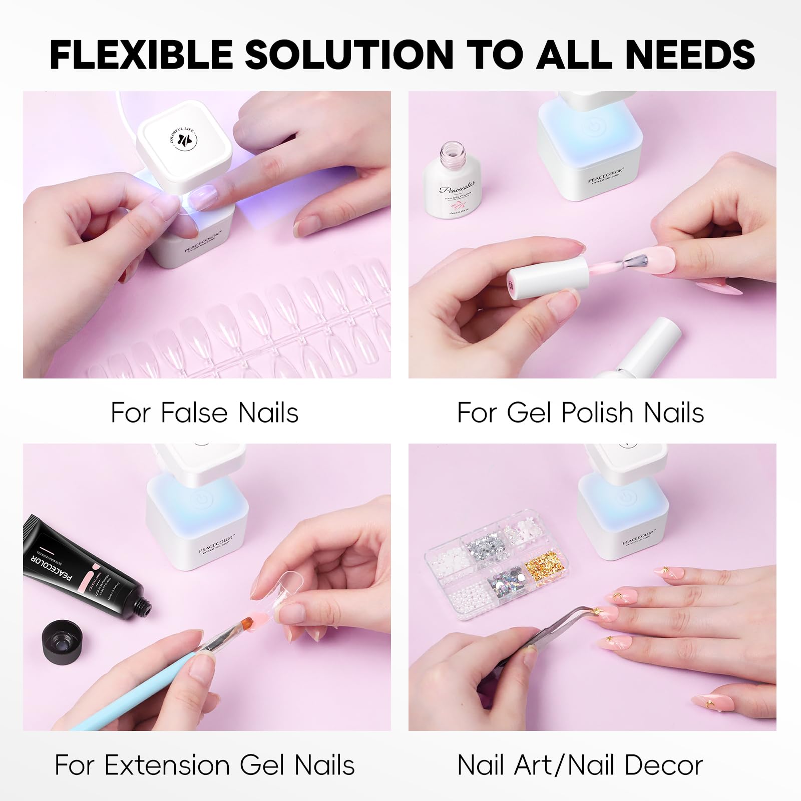 PEACECOLOR USB-powered nail lamp for on-the-go gel manicures