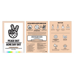 Closeup of Peace Out Acne Day Dot patch in pack, showing a slim, discreet patch.
