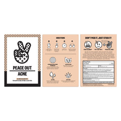 Peace Out Acne Healing Dots on skin close-up demonstrates discreet, thin patch adhesion.