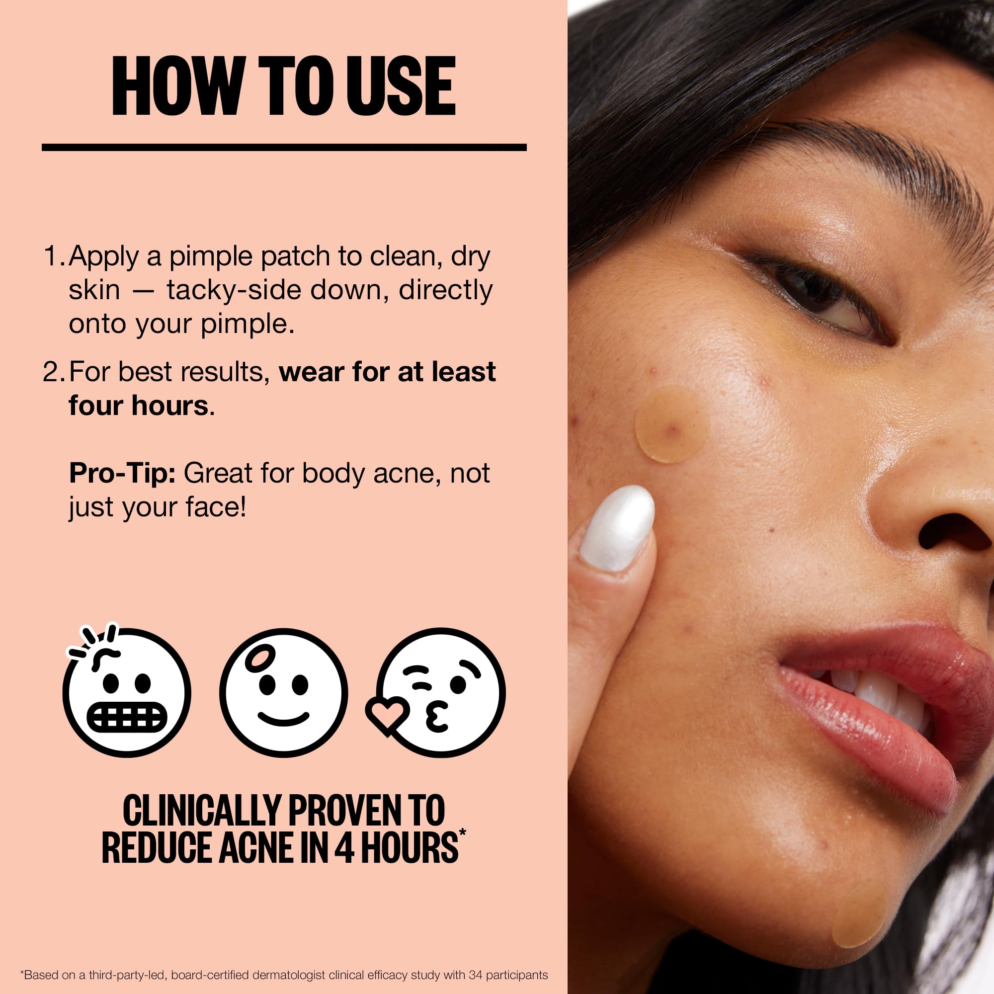 Peace Out Acne Healing Dots infused with aloe vera for soothing skin comfort.