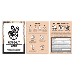 Peace Out Acne Healing Dots applied to a pimple, protecting skin while targeting impurities.