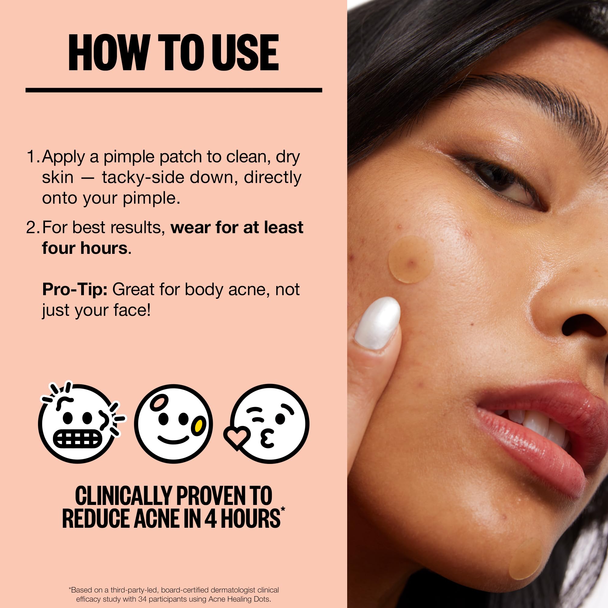 Peace Out redness reduction visual suggesting a clearer look