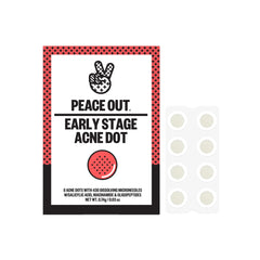 PEACE OUT Early Stage Acne Dots packshot showing on-the-go care
