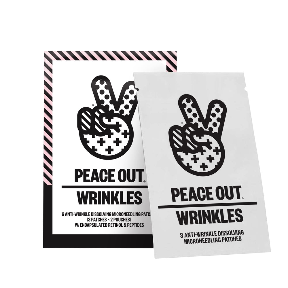 Peace Out microneedling patches closeup smoothing fine lines