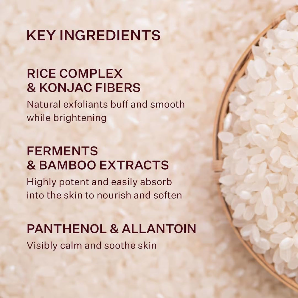 Bamboo and ferments in Peach & Lily Scrub support the barrier