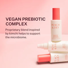 Peach and Lily bottle dispense demonstrates easy, quick skincare application.