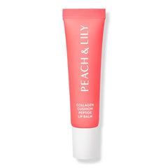 Peach & Lily Collagen Cushion Lip Balm tube showing the product for hydration and smoothing