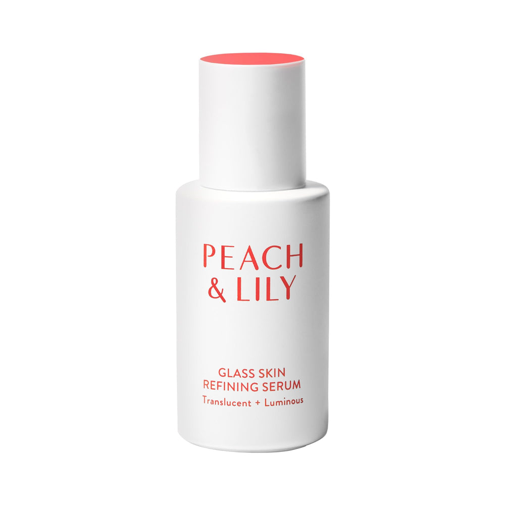 Peach & Lily glass-skin serum bottle ready for daily hydration and glow.
