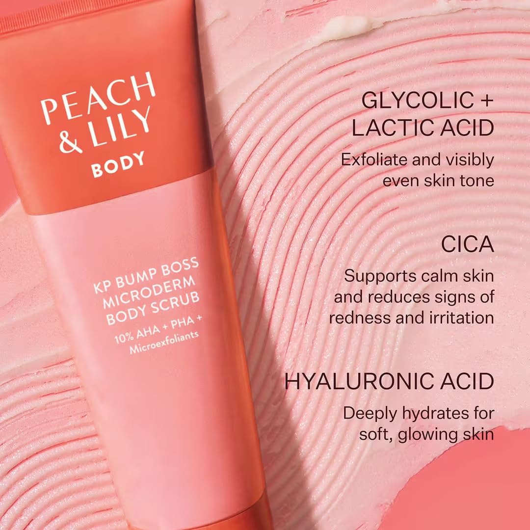 Peach & Lily KP Bump Boss scrub with hyaluronic acid for hydration