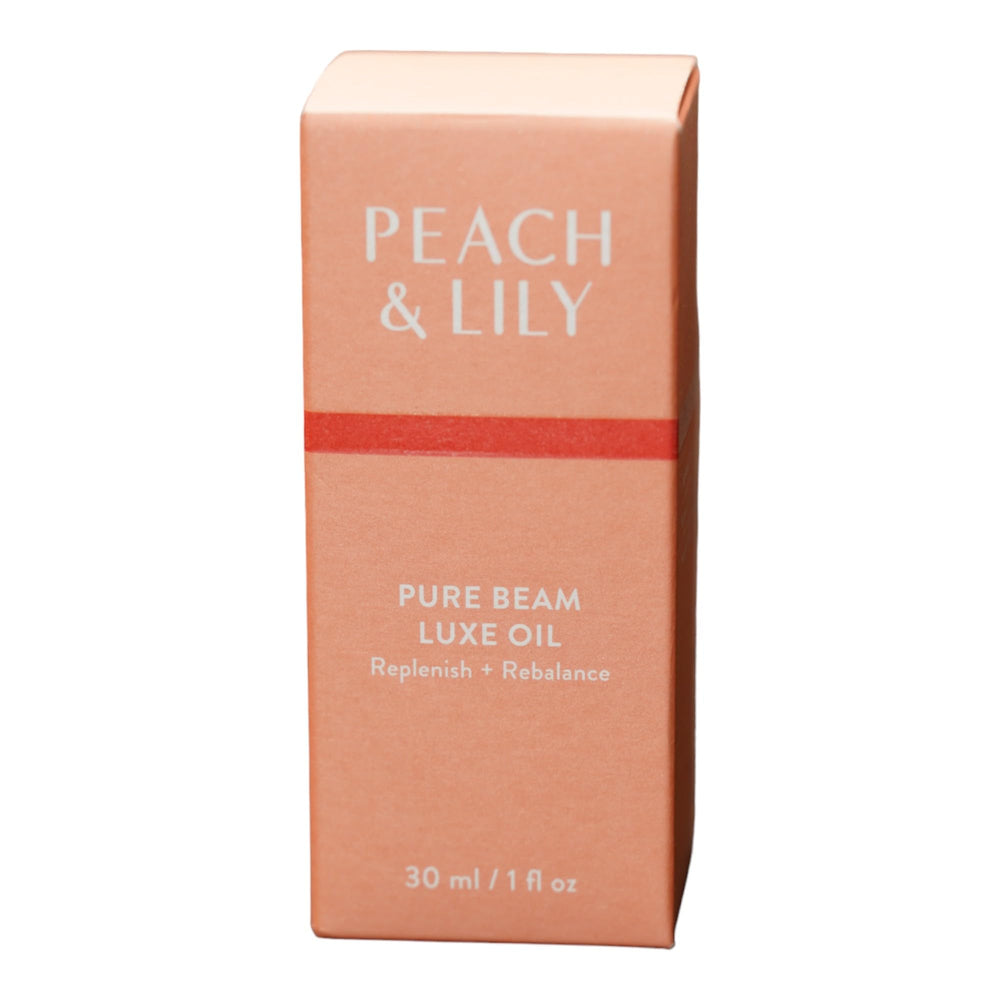 Peach & Lily Pure Beam Luxe Oil texture swirl shows a lightweight, smooth finish