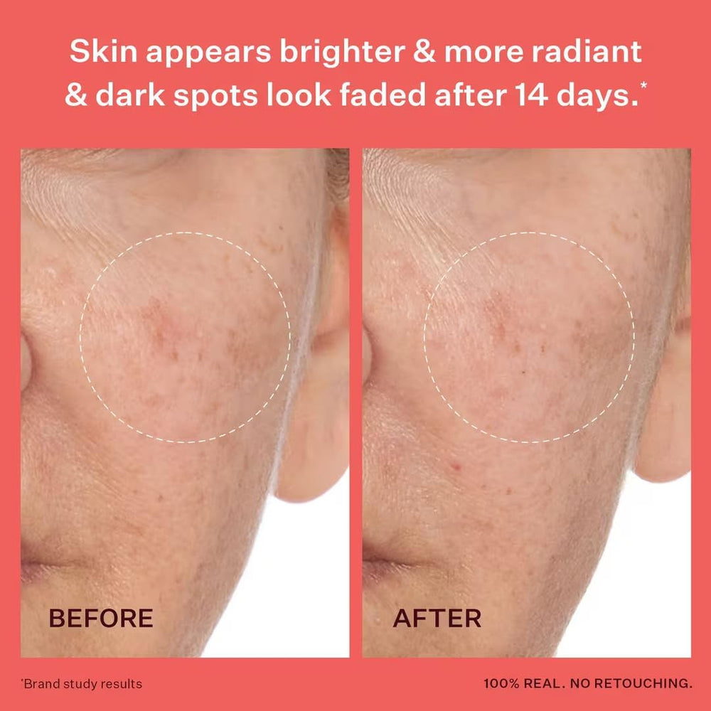 Peach & Lily Transparen-C Pro Brightening Moisturizer ingredients closeup with vitamin C