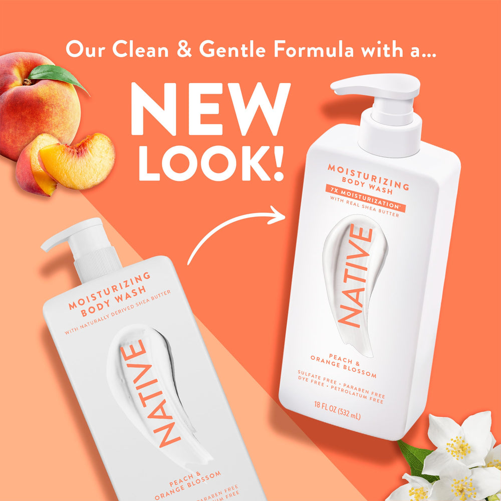 Peach & Orange Blossom scent aroma with Native bottle in focus