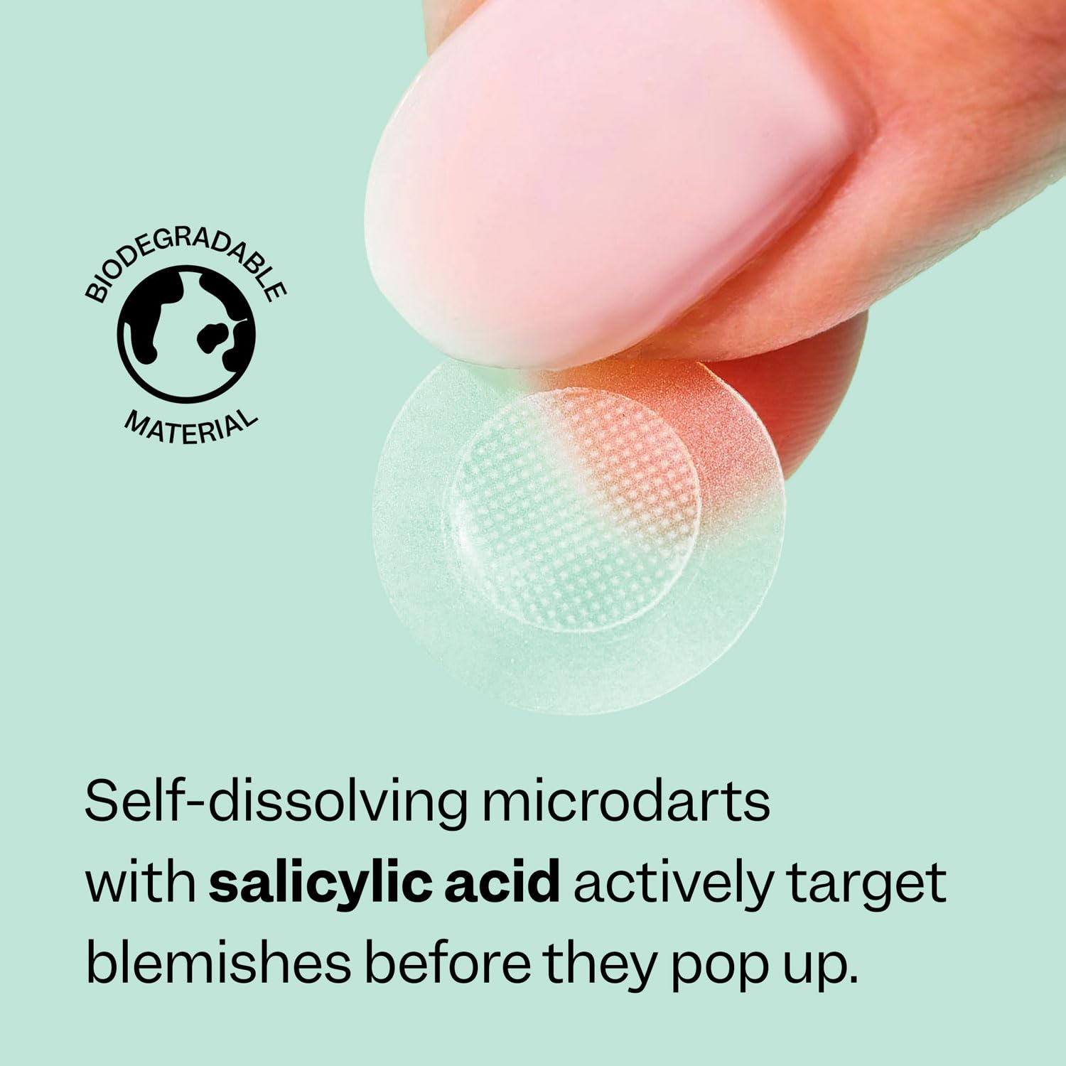 Hyaluronic acid and cica soothe the skin under the patch.